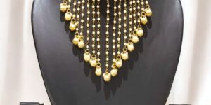 Imitation Gold Hanging Pearl Chains Pearls Necklace Set