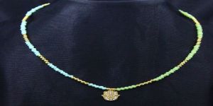 Beaded Silver Necklace