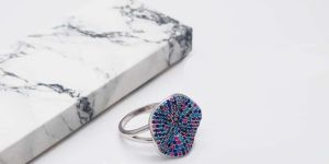 Korean CZ 925 Sterling Silver Ring