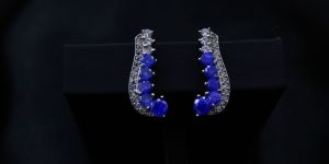 Silver Ice Stone Earrings