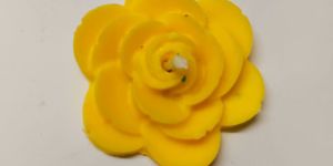 Yellow Rose Shaped Floating Candle
