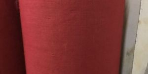 Red Color Laminated Jute Fabric 48 inch Width .