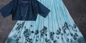 Dola Silk Floral Lehenga Choli Set with Banglori Blouse