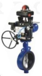 Wafer Type Pneumatic Operated Butterfly Valve