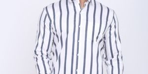Mens Full Sleeves Striped Shirt