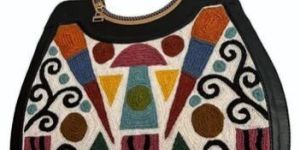 Ladies Leather Embroidered Hand Bags