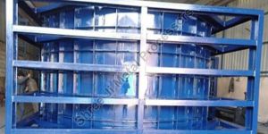 Painted Blue Pier Formwork