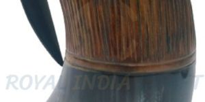 Engraved Horn Mug with Resin Base