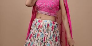 Ladies Printed Georgette Lehenga Choli