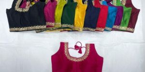 Round Neck Sleeveless Readymade Blouse