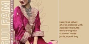 Heavy Zardozi Tilla Embroidery Kurta with Potli