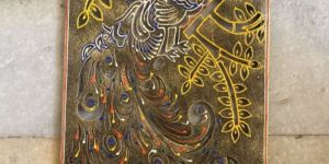 Golden Peacock Wall Art