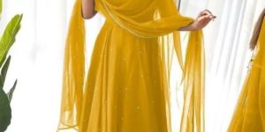 Ladies Plain Anarkali Suit