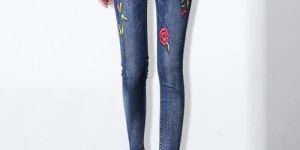 Ladies Printed Jeans