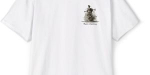 White Round Neck Mens Printed T-shirt