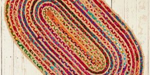 Multicolor Striped Recycled Chindi Rugs