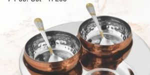 7 Pcs Copper Finish Snack Set