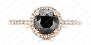 Natural Black Diamond Rings