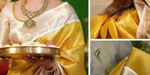Gold tissue pattu saree just for 999