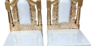 Golden Wedding Wooden Chair Set