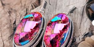 Kingman Copper Turquoise Sterling Silver Earrings