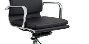 c164 Silk Cushion Black Leather Executive Swivel Office Chair