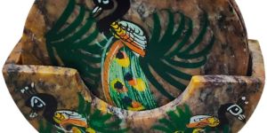 Marble Peacock Coaster