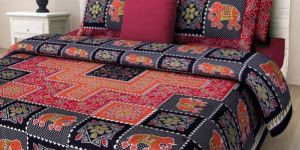 Jaipuri Print Cotton Double Bed Sheet