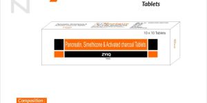 Pancreatin Simethicone and Activated Charcoal Tablets