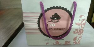 Rope Handle Printing White Paper Bag