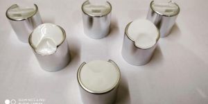 White Silver Disc Top Cap
