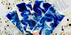 Resin Blue & White Mix Knife Handle Scales