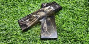 Water Buffalo Horn Natural White Strips Handle Scales