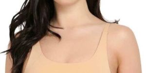 Beige Non Padded Sports Bra