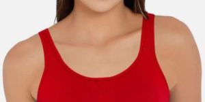 Red Non Padded Sports Bra