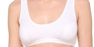 White Non Padded Sports Bra