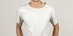 Mens Cotton plain regular size white t-shirt GSM, size S/M/L/XL/XXL