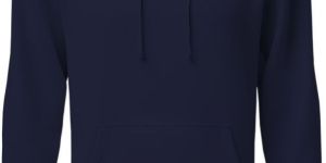 men's fleece plain nevy blue hoodie with 300 GSM, size S/M/L/XL