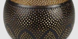 Black Finish Candle Holder