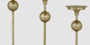 Gold Finish Candle Stand