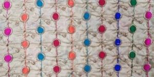 Multicolor Silk Embroidered Fabric