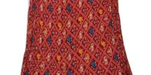 Printed Red Chinon Dupatta