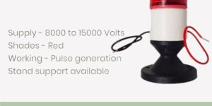 Red Plastic Solar Electric Fencing LED Live Light