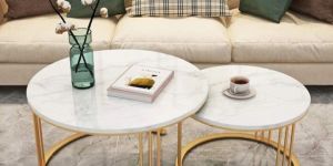Marble Top Coffee Table Set