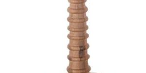 Round Wood Pedestal End Table