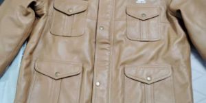 Mens Police Leather Jacket