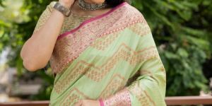 Party Wear Semi Silk Sarees
