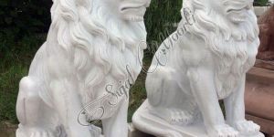 Marble Lion Statue