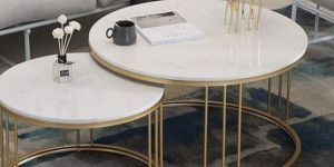 METAL ROUND COFFEE TABLE