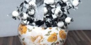 Round Iron Flower Vase